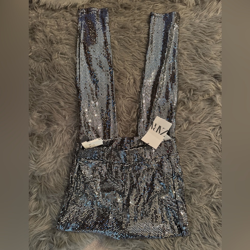 Brand New Sequin Hi Rise Leggings (Matching Jacket)